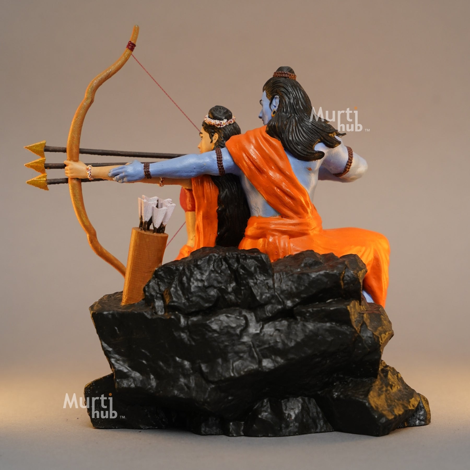 Ram Sita Archery Idol – Rare Artistic Sculpture for Home Decor & Gifting