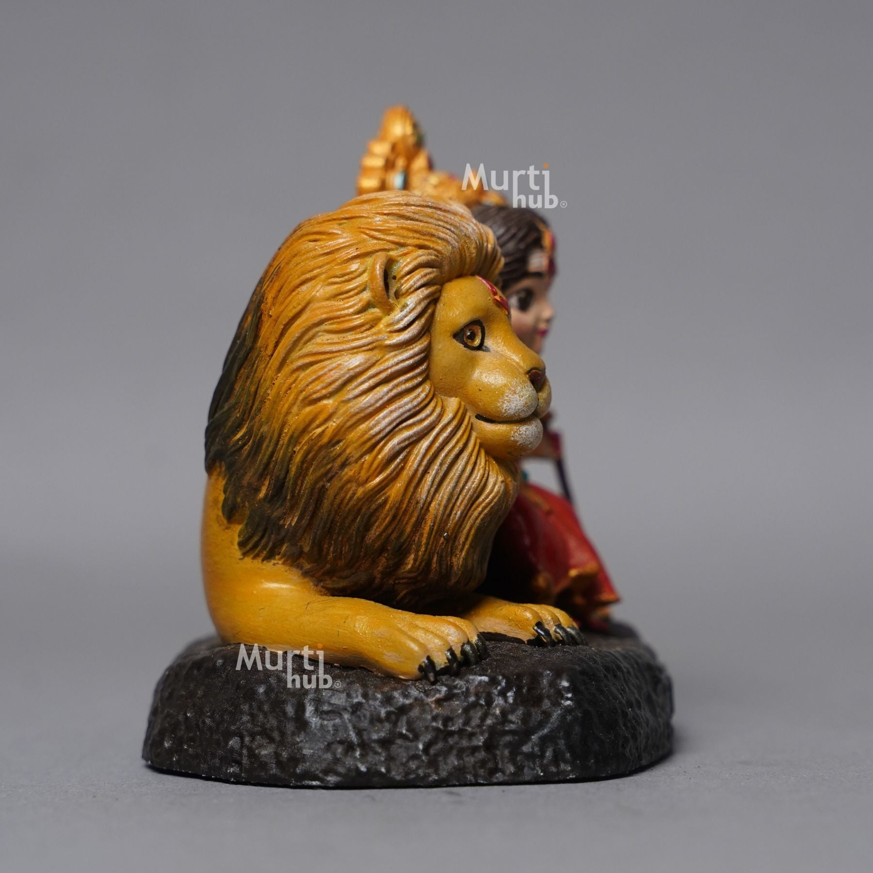 Maa Durga with Lion – The Fierce Protector Hand painted
