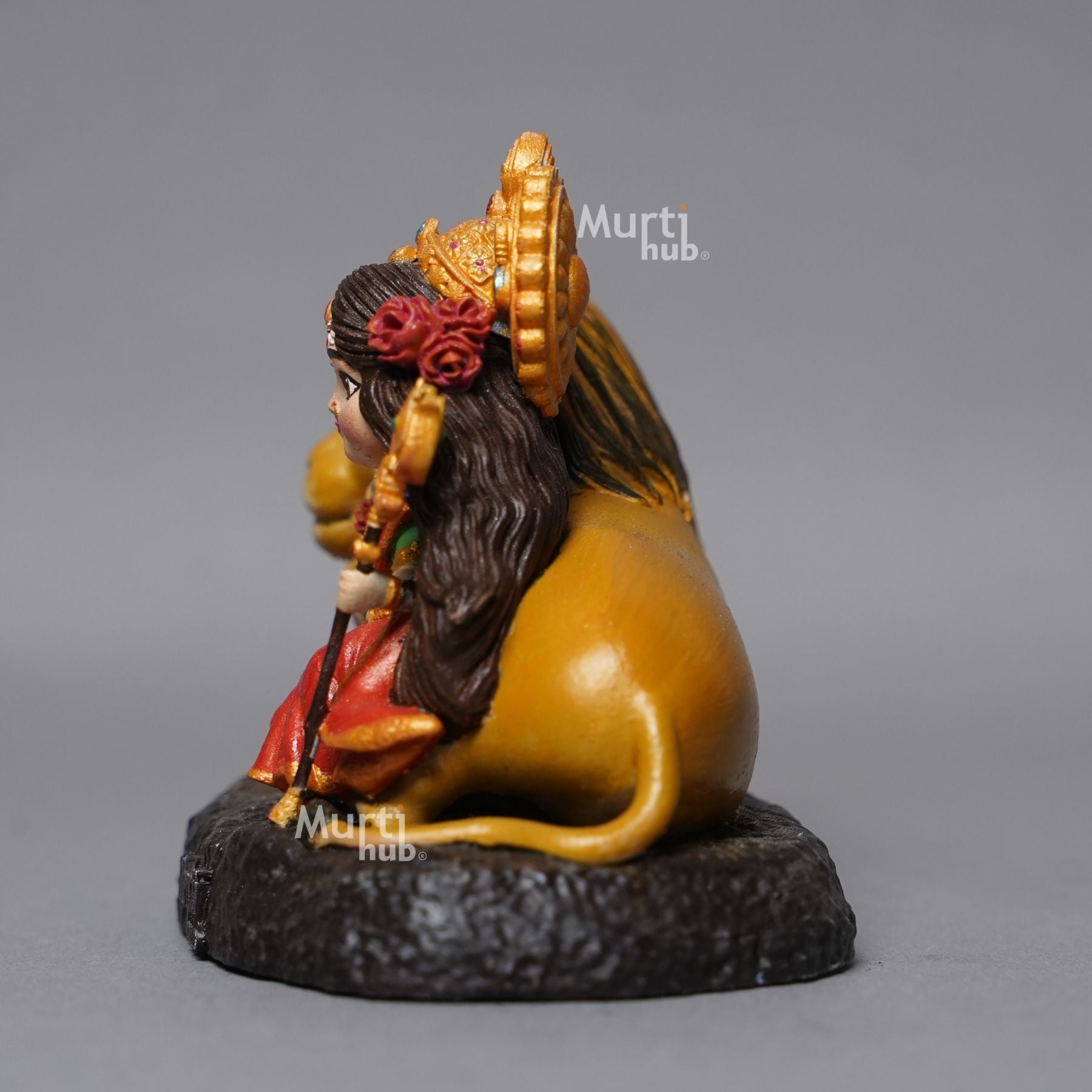 Maa Durga with Lion – The Fierce Protector Hand painted