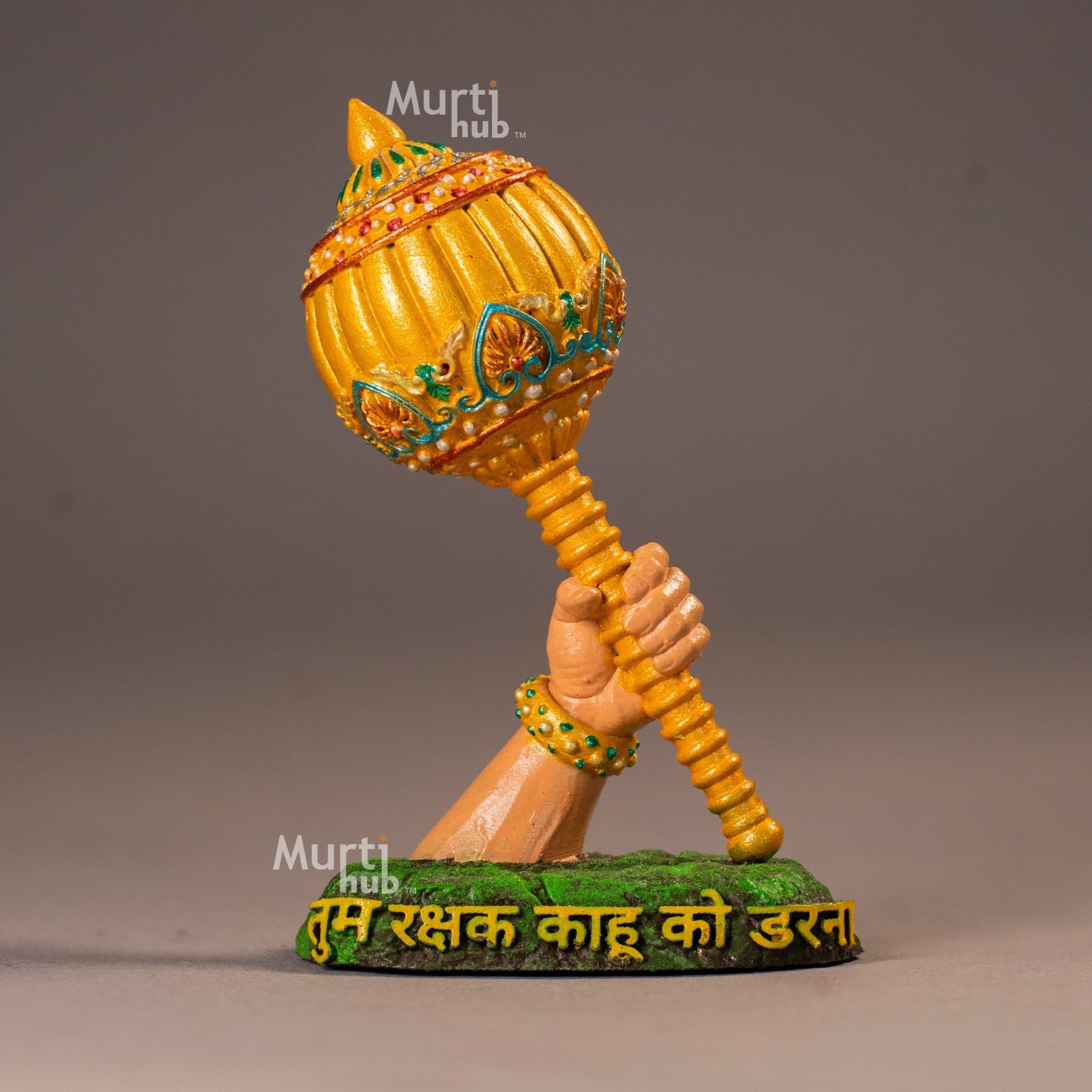 Hanuman Ji’s Divine Gada Hand Idol – "Tum Rakshak Kaahu Ko Darna"
