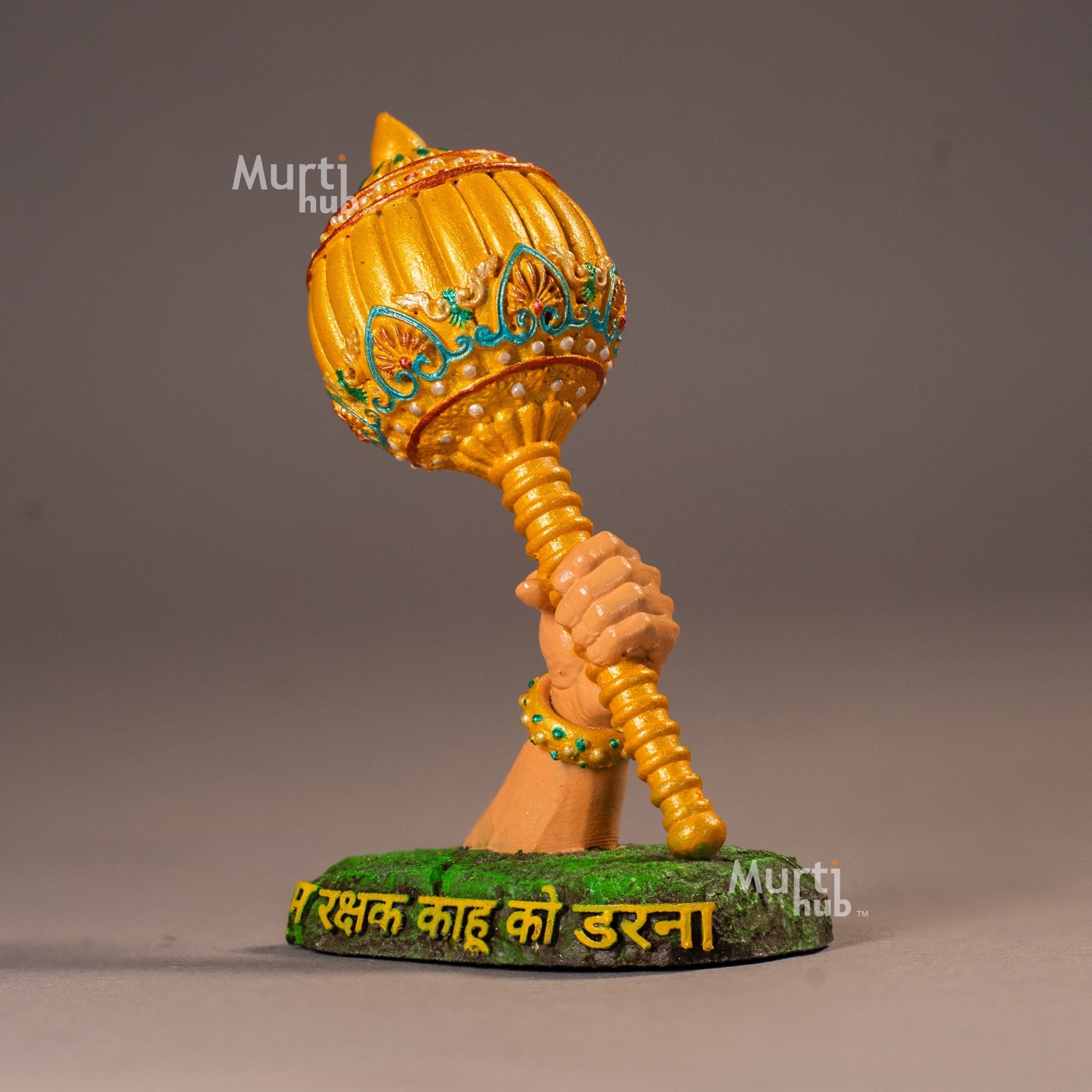 Hanuman Ji’s Divine Gada Hand Idol – "Tum Rakshak Kaahu Ko Darna"